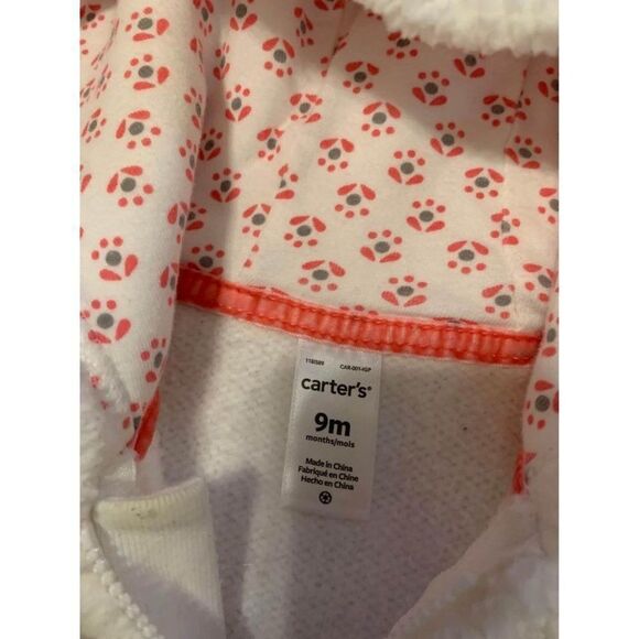 Carter’s Girls 9m White Bodysuit Coat - Picture 4 of 6